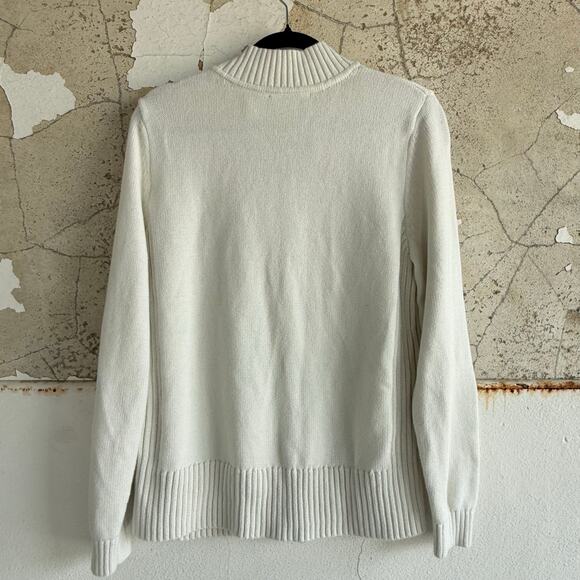 Christopher & Banks Cardigan Textured Knit Full Zip Sweater Costal Grandma L - Picture 6 of 6